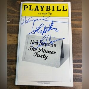 John Ritter Henry Winkler Len Cariou SIGNED Broadway Playbill “The Dinner Party”